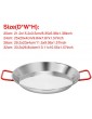 GCDN Paella Pan,Stainless Steel Paella Cooking Pan with Anti-Scald Ear Handle,Safe for Induction Cooker,Easy to Clean 20cm - B09KGW7T72K