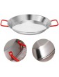 GCDN Paella Pan,Stainless Steel Paella Cooking Pan with Anti-Scald Ear Handle,Safe for Induction Cooker,Easy to Clean 20cm - B09KGW7T72K