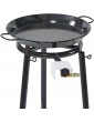 Mabel Home Paella Pan + Paella Burner and Stand Set + Complete Paella Kit for up to 6 to 8 Servings 11.80 inch Gas Burner + 15 inch Enamaled Steel Paella Pan - B07LH697CBO