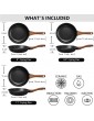 ESLITE Life Frying Pan Set Nonstick Skillet Set Induction Compatible with Granite Coating 3 Piece 8 Inch 9.5 Inch and 11 Inch - B08GLR2XMLA