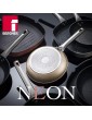 Neon Rose Gold Set: Frying Pans Ø20 Ø24 and Ø30 cm Forged Aluminium Non-Stick Marble Induction with Tubular Handles in Stainless Steel - B08933LD2FE