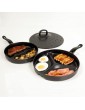 Taylor & Brown Divide 3 in 1 Frying Pan Set Non Stick Surface Separate Cooking Space Easy Clean Simmer Lid Fits Both Pans - B0953YJ695L