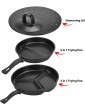 Taylor & Brown Divide 3 in 1 Frying Pan Set Non Stick Surface Separate Cooking Space Easy Clean Simmer Lid Fits Both Pans - B0953YJ695L