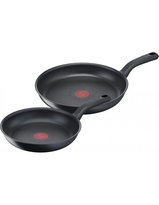 Tefal G26791 Daily Chef 2-Piece Pan Set | 24 28 cm | Non-Stick Coating | Thermal Signal Temperature Indicator | Made in France | Suitable for Induction Cookers | Environmentally Friendly | Black - B09HCQL635D