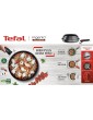 Tefal Ingenio Daily Chef On 10 Piece Cookware Set Stackable Easy Cleaning Non-Stick Coating Removable Handle Heat Indicator Induction L7619302 Grey - B09T6TX2X8A