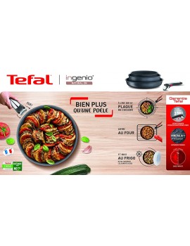 Tefal Ingenio Natural On 8-Piece Cookware Set Stackable Non-Stick Coating Induction Made in France L7669802 - B09V8CKWW5A