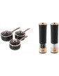 Tower T800001RB Saucepan Set Aluminium Black and Rose Gold & Electric Salt and Pepper Mill Stainless Steel Soft-Touch Body Rose Gold and Black - B08PFZL96XR
