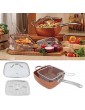 Weikeya 4 PIECES SET Deep-Plat Square Pots Multi-Function Pot multi-function Frying Pan For home kitchen - B09TZ85Y5QH