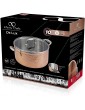 Bergner BGIC-3666 Infinity Chefs De Lux 28 cm Tri-Ply Casserole Pot with Glass Lid | Stainless Steel | Copper Hammer Finish - B08JM7GYFDS