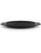 Enamel Cast Iron Long Life Oval Casserole Stew Dish & Lid 27cm Black by Chabrias LTD - B08C5BR9FFH