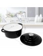 ﻿﻿Joejis Cast Iron Casserole Dish with Lid for Oven and Hob Non-stick Dutch Oven Enameled Casserole Pot for Hob and Oven Versatile 28 cm 2.7L Cookware for Stew Slow Roasts Baking Black - B09R6N31Y3J