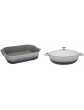 MasterClass Large Roasting Tin with Handles + MasterClass Shallow Casserole Dish with Lid - B08QYFMMPGY