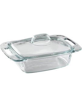Pyrex Easy Grab 2-Quart Casserole Glass Bakeware Dish with Glass Lid - B0057RRD8SV