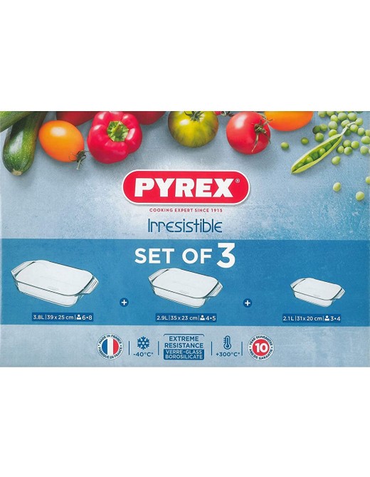 Pyrex ovenproof dish 41 x 10 x 28 cm - B0141CE8XCN