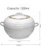 SQ Professional Ambiente 3 Piece Food Warmer Insulated Casserole Hot Pot 1200ml 1600ml 2500ml Set White - B01K8SR5W4E