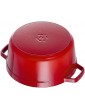 STAUB Cast Iron Roaster Cocotte Round 30 cm 8.35 L Cherry Red - B002XUADFWH