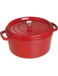 STAUB Cast Iron Roaster Cocotte Round 30 cm 8.35 L Cherry Red - B002XUADFWH