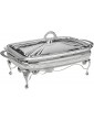 Table Top Food Warmer Serving Casserole Dish Silver Plated - B004B3P4BMA