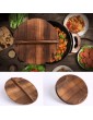 Angmile Wooden Lid Wok Wood Cover Hand Made Lids with Large Handle Anti-Hot Anti-Spillover for House Cast Iron Wok and Stir Fry Pan - B07Y9FSXC3U