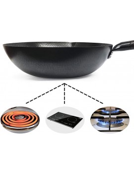 Carbon Steel Wok for Electric Induction and Gas Stoves - B07RJ39JVLQ