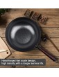 Carbon Steel Wok Stir Fry Pan Flat Bottom Pan Iron Wok with lid for Electric Stove Induction Cooker and Gas Stove12.5 Inch - B08C2H47WJV