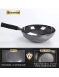 Hand-made Round-bottomed Wok Healthy And Without Chemical Coating 42,000 Times Hand-beated Smooth Non-stick Pan By Hand Evenly Heated Delicious Cooking Woks And Stir Fry Pans Chinese Wok 30cm - B098LHKC2FS