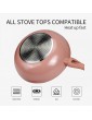 Haufson Pink Wok 30 cm| Works with Induction hub | PFOA Free Non-Stick Stirfry Pan - B083D6QZ16X