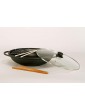 Karl Kruger Leipzig Aluguss Series Wok Pan with Glass Lid Accessories Metal Black 30 x 36 x 30 cm - B000K0E8TEA