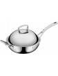 WMF Wok Multiply 28cm with Metal lid Stainless Steel Silver 57.5 x 33.2 x 20.3 cm - B00YDYHICMY