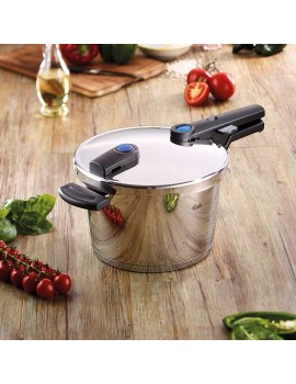 Fissler vitaquick Pressure Cooker  4,5 L 22 cm  Cooking-Pot Steamer 2 Cooking Levels Stainless Steel Suitable for all types of coookers Induction Gas Glass Ceramic Electric - B003BYPUZCD