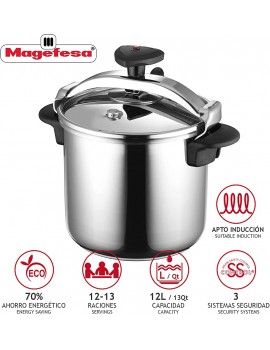 Magefesa Star – Traditional Pressure Cooker 12 l - B00R2WXPPQI