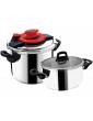 N A 4 Piece Pressure Cooker Set With Red Induction Base Useful Kitchen Tools Home With Glass Lid Color : A Size : See description - B0B3131LNLR