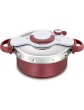 Tefal Clipso Minut Duo 5 Litre Aluminium Pressure Cooker with 5 Safety Systems and Easy One-Handed Closure Grey Red,P47051 - B08X7CK7W1Y