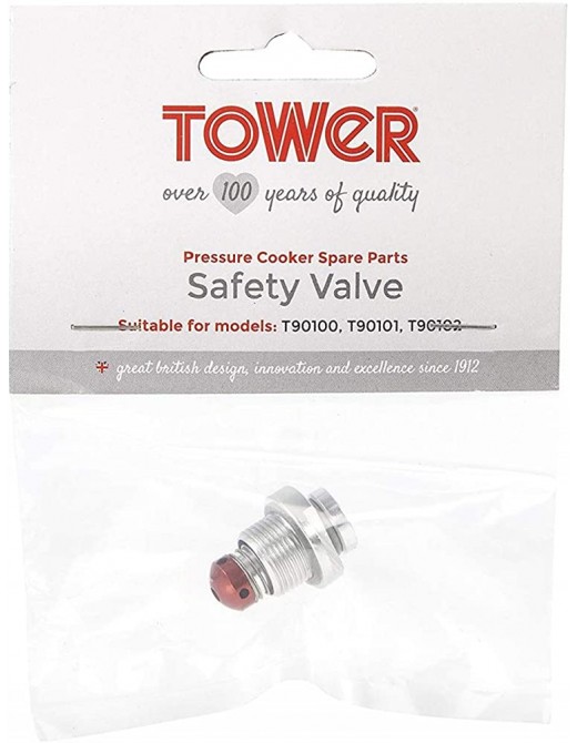 Tower TS2006 Safety Valve For Use with Pressure Cooker Stainless Steel Red 6 Litre - B019OERLXQN