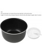 TTAO Universal Steamer Cooker Inner Cooking Pot Nonstick Interior Coated Liner Replacement for Electric Rice Cooker Pressure Cooker Black C 4L - B08XQG7RGZO
