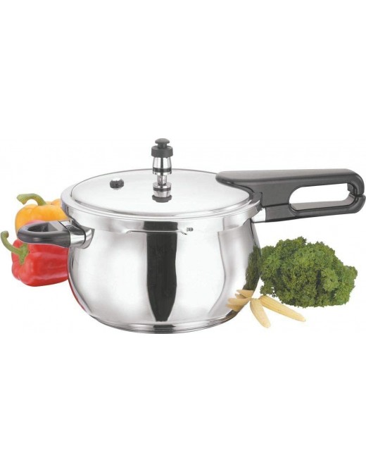 Vinod Stainless Steel Induction Pressure Cooker Belly Shape Capacity: 5.5 LTR - B07YLY3PY5F