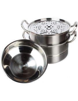 YILIAN Stackable Stainless Steel Pressure Cooker Steamer Insert Pans with Sling Handle Size : 32CM - B0965S172QW
