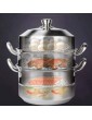 YILIAN Stackable Stainless Steel Pressure Cooker Steamer Insert Pans with Sling Handle Size : 32CM - B0965S172QW