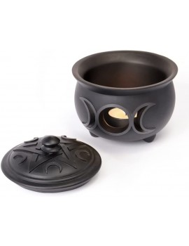 Alchemy Triple Moon Cauldron Pot - B09ZYT7F1BI