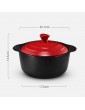 Cookware,Not-stick Casserole Pot With Lid,ceramic Stoneware Stockpot,round Cooking Pot Cookware,casserole Dish For Home Kitchens Red 4l - B09MHQ6TXLX