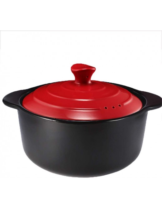 Cookware,Not-stick Casserole Pot With Lid,ceramic Stoneware Stockpot,round Cooking Pot Cookware,casserole Dish For Home Kitchens Red 4l - B09MHQ6TXLX