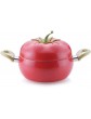 DERTEIO Enamel Soup Pot cast Iron Tomato cocotte Non-Stick Pot Multifunctional Saucepan Nickel-Free Soup Pot Slow Cooker stew Casserole pear 27 x 9 cmA Tomato 27x9cm11x4inch - B09P4XPC8SG