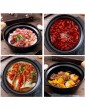 FZYE Small Casserole Clay Pot,Korean Ceramic Stone Bowl with Lid,Clay Rice Cooker,Delicious Stew Pot,Noodle Pot,Not-Stick Stockpot,Hot Pot for Dolsot Bibimbap Black Diameter24cm9inch - B09PCVWZS9O