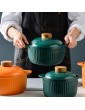 HIAQIMEI Heat Resistant Earthenware Rice Pot Cooker,Stew,Handmade Ceramic Casserole With Lid,Not-stick Stockpot,Japanese Eathern Casserole Hot Pot,Pot Green 1.8l - B09Z8J11C1W