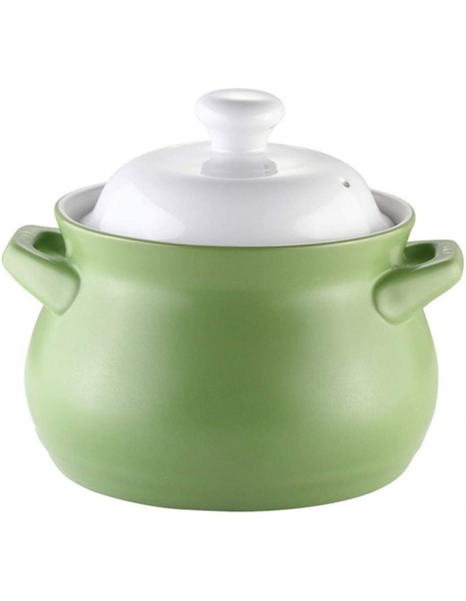 HIAQIMEI Large Capacity Not-stick Stockpot Soup Pot,Health Clay Pot,Earthenware Rice Cooker For Family,Ceramic Stew Pot,Round Ceramic Casserole With Lid G 2.2l - B09YXXZJV6L