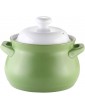 HIAQIMEI Large Capacity Not-stick Stockpot Soup Pot,Health Clay Pot,Earthenware Rice Cooker For Family,Ceramic Stew Pot,Round Ceramic Casserole With Lid G 3.8l - B09YXV2GYFD