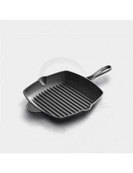 HQ2 Steak Frying Pan 26 Cm Cast Iron Square Baking Pan Non-Stick Portable Frying Pan Suitable for All Kinds of Induction Cookers Gas Stoves - B097125JCDZ