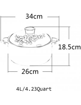 JHYS Round Ceramic Casserole Dish With Lid,flower Pattern Handmade Stockpot Pot Earthen Pot Onion Soup Crocks Soup Pot For Slow Cooking Green 4.23Quart - B09PYM28R8W