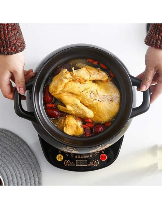 NC Clay Pot for Cooking Ceramic Slow Stew Pot with Lid,Round Casserole Clay Pot,Healthy Not-Stick Stockpot Soup Pot,Hot Pot,Slow Cooker,Stovetop Ceramic Cookware - B09KLKNV42D