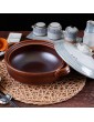 Nutritional Soup Pot Oven Safe,Heat-resistant SLOW Stew Pot,Round Ceramic Casserole,Healthy Saucepan,Ceramic Japanese Hot Pot,Not-stick Stockpot A Brown Diameter21cm - B09T9H5YP5Y